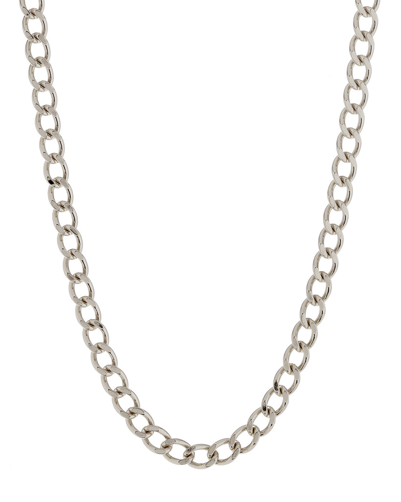 The Classique Curb Chain (8mm)- Silver | Luv Aj